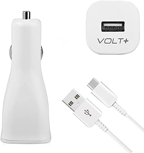 VOLT PLUS TECH Адаптивни Quick Charge Car kit Работи за Nokia 9 с кабел USB Type-C и на 87% по-бързо