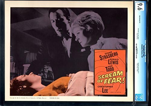 ПЛАКАТ НА ФИЛМА: ЛОБИ КАРТА SCREAM OF FEAR-CHRISTOPHER LEE-1961-HORROR-CGC 9.6-9.6 NM