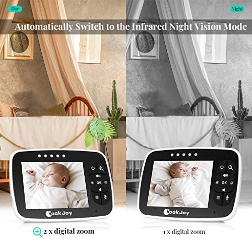 Gybai Camera Baby Sleep Монитор 2.4 G 3.5 Inch Температура Monitor with LCD Screen Lullaby Music Радио Babysitter