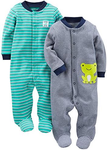 Simple Joys by Carter's Baby Boys 2-Pack-Cotton Snap Footed Sleep and Play