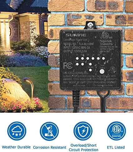 SUNVIE 8 Pack Low Voltage Deck Lights with Fastlock2 Тел Connector 5W LED Landscape Step Стълбищни Светлини,