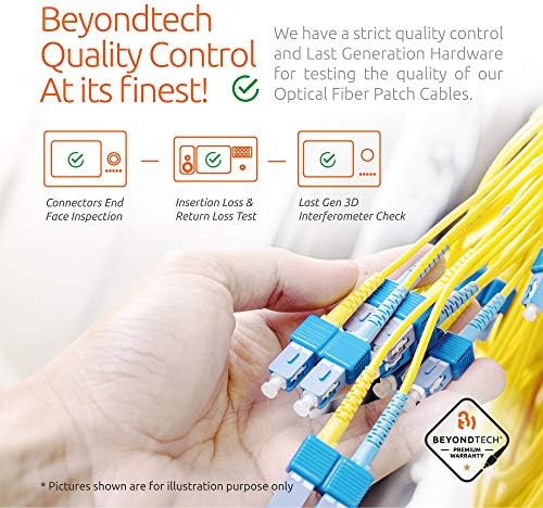LC to LC Fiber Patch Кабел Single Mode Дуплекс - 1m (3.28 ft) - 9/125um OS1 LSZH - Серия кабели Beyondtech