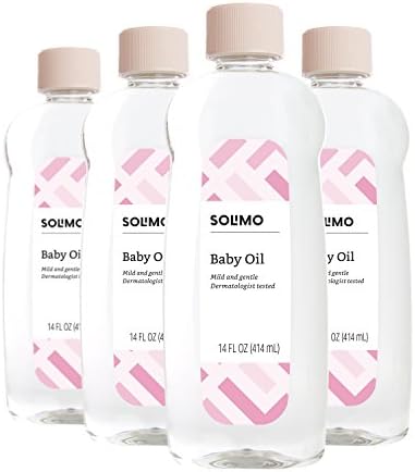 Brand - Бебешко олио Solimo, Меко и нежно, тестван дерматолог, 14 Течни унции